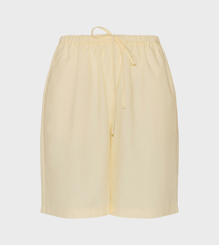 Drawstring Waist Bermuda Shorts