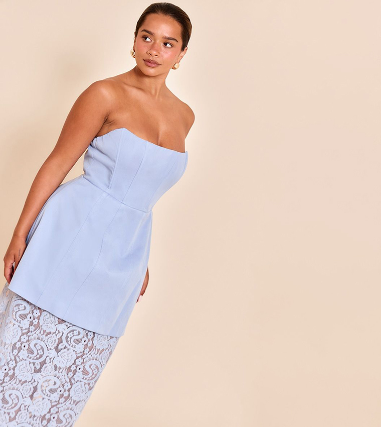 chinese dress ladies Shop The Stylish Rhodes Mini Dress in Light Blue at Lady Black Tie Medium
