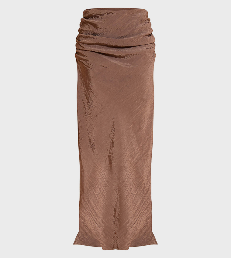 Textured Woven Maxi Skirt