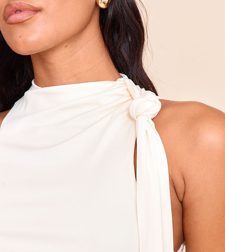 Soft Touch Knot Wrap Mini Dress