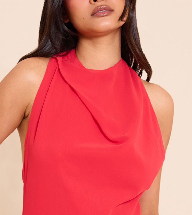 Chiffon Scarf Detail Floaty Playsuit