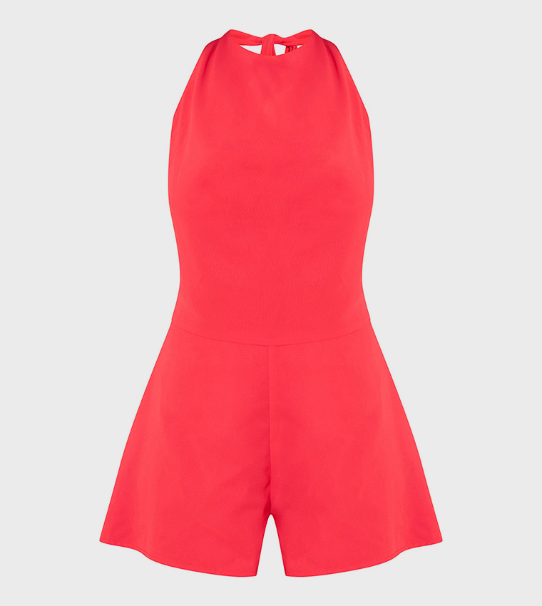 Chiffon Scarf Detail Floaty Playsuit