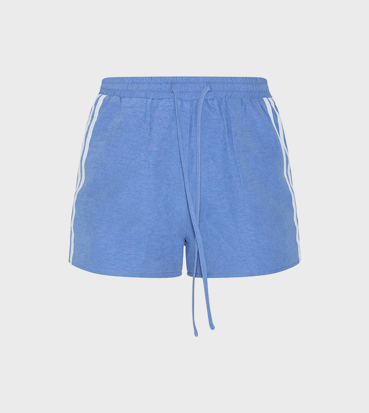 Peachskin Contrast Stripe Shorts