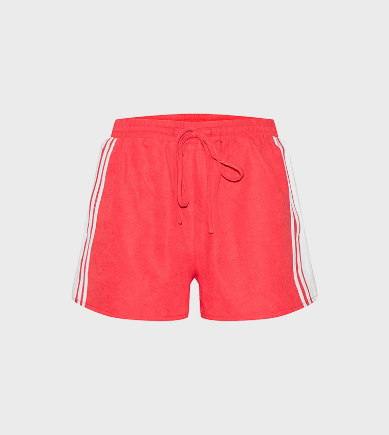 Peachskin Contrast Stripe Shorts