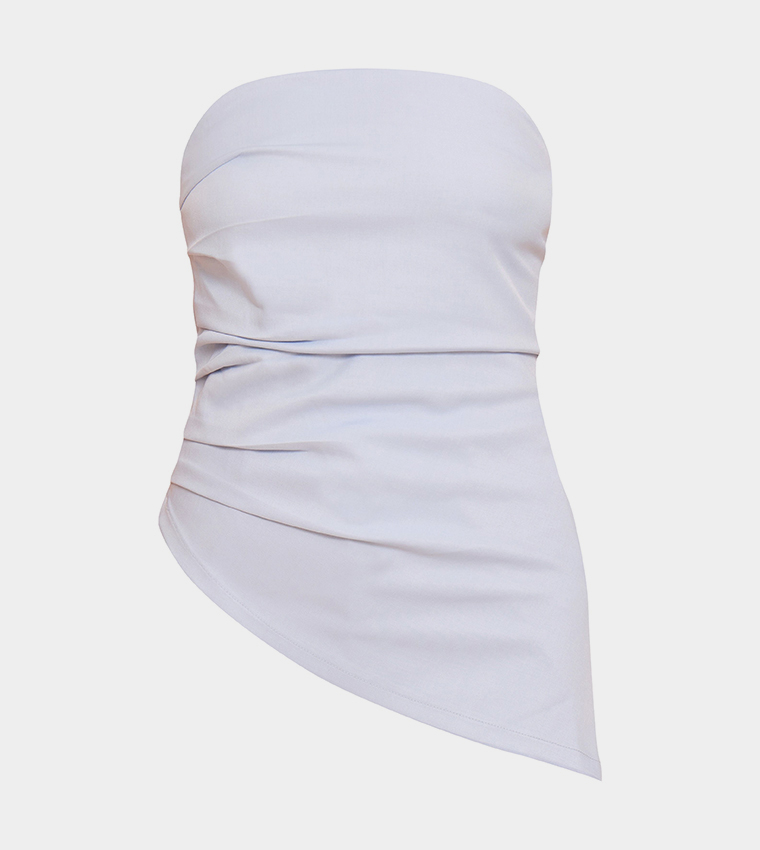 Solid Strapless Top