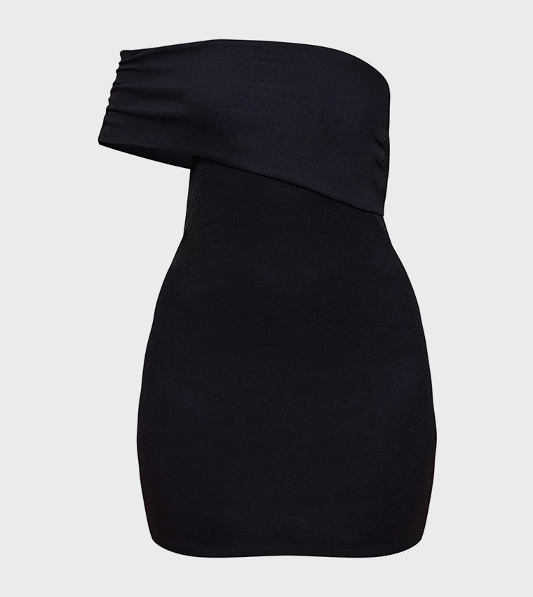 Onion Skin Fold Over Mini Dress