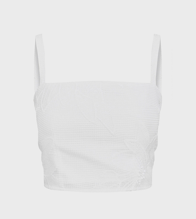 Petite Appliqued Crop Cami Top