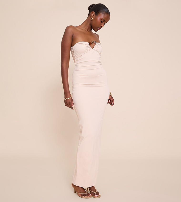 Soft Touch Trim Detail Maxi Dress