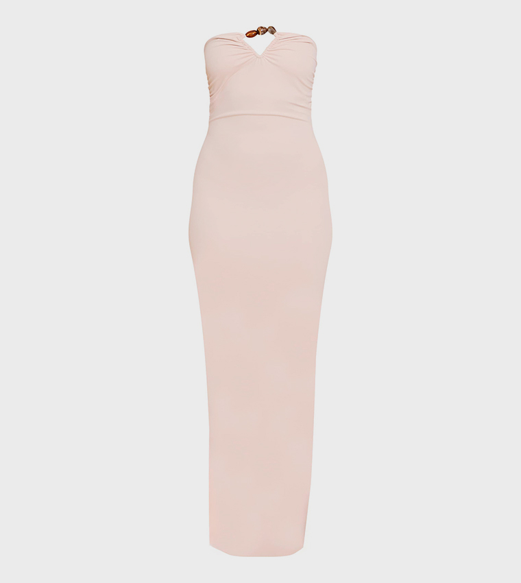 Soft Touch Trim Detail Maxi Dress