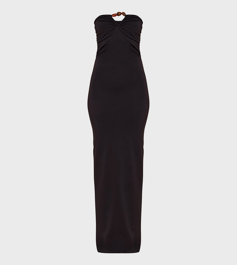 Soft Touch Trim Detail Maxi Dress