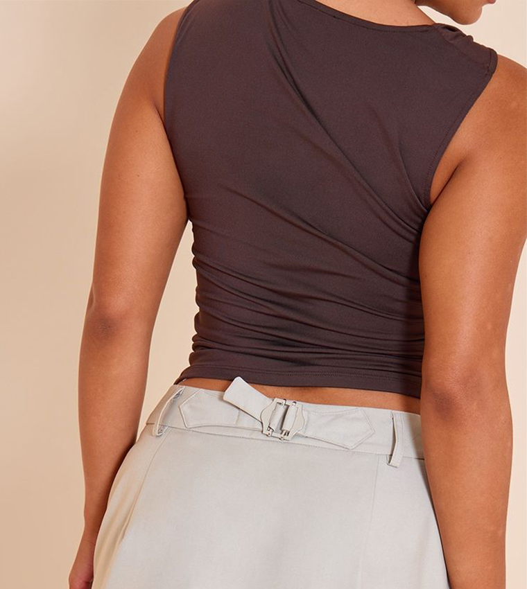 تنورة ماكسي بفتحة أمامية للمقاسات الكبيرة