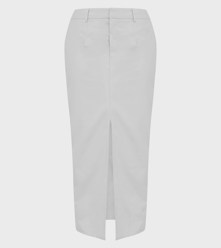 تنورة ماكسي بفتحة أمامية للمقاسات الكبيرة