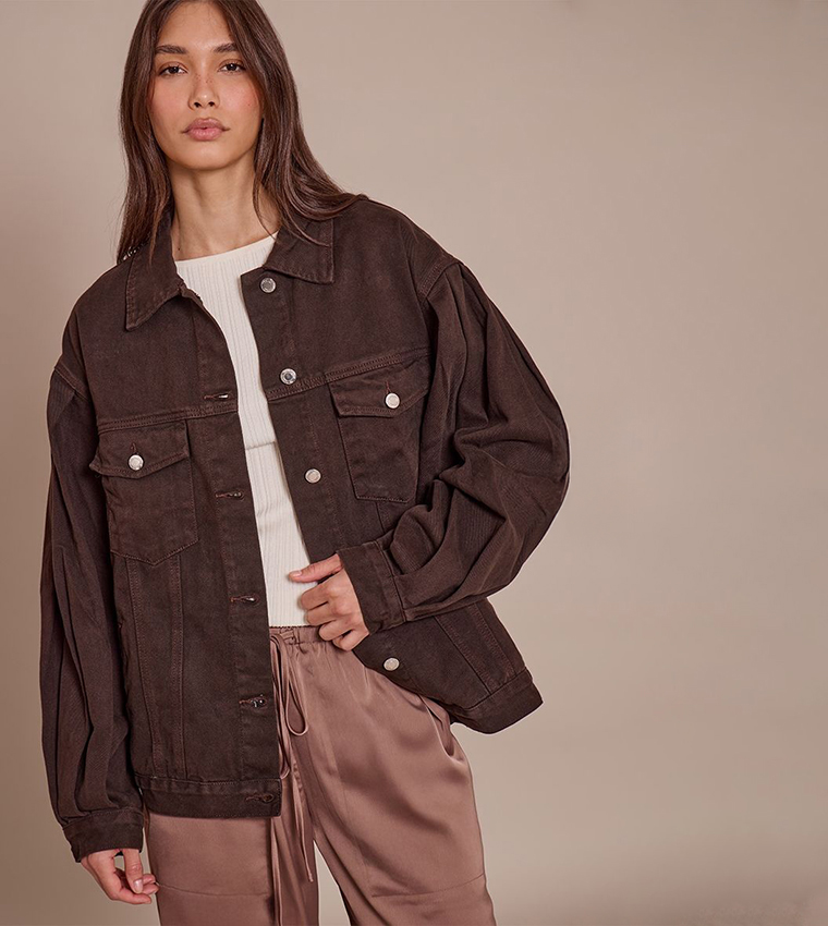 Cocoon Sleeves Oversized Denim Jacket
