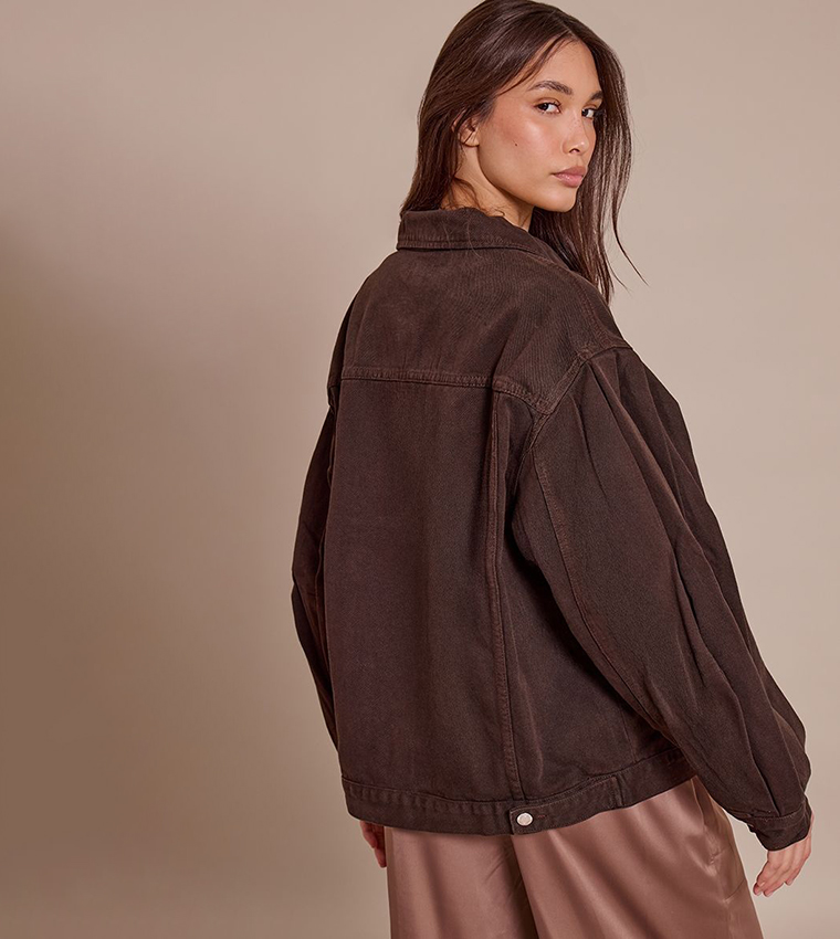 Cocoon Sleeves Oversized Denim Jacket