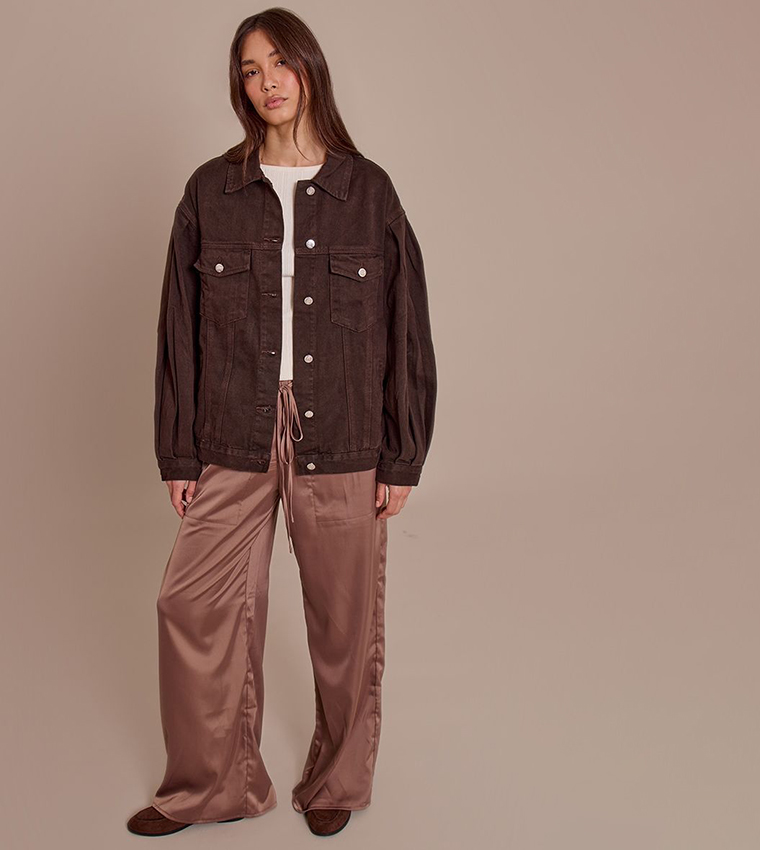 Cocoon Sleeves Oversized Denim Jacket