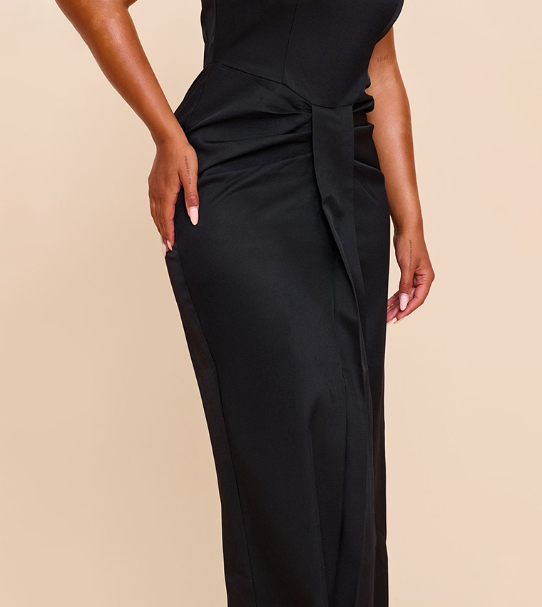 Shape Pleated Waist Maxi Dress