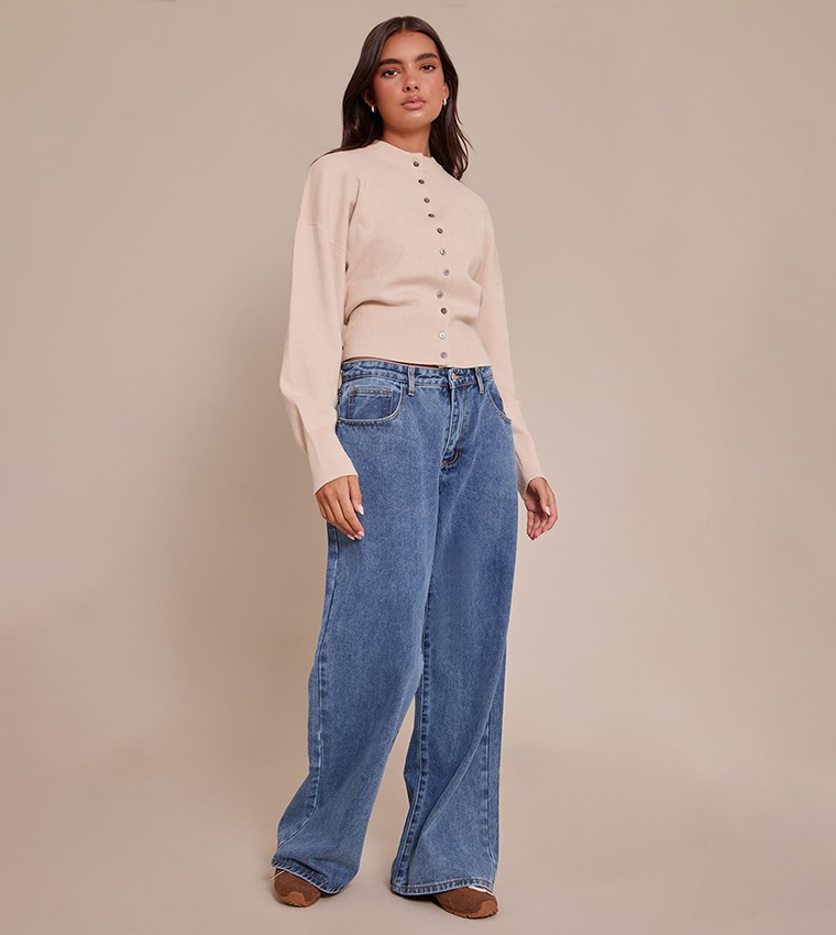 Oat Meal Compact Knitted Cardigan