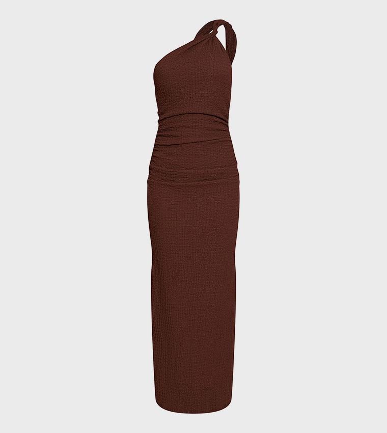 Textured Twist Detail Maxi Dress