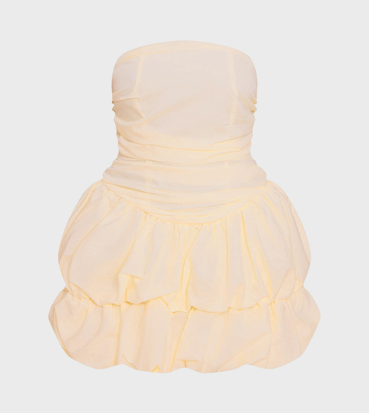 فستان ميني سترابلس مزموم