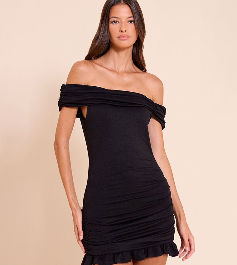 princess polly baby blue dress Women Black Rib Fish Frill Bodycon Midi Dress at ₹ 1120.00 | Midi Dress