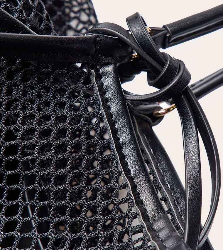 Fishnet Shoulder Bag with Inner Pouch