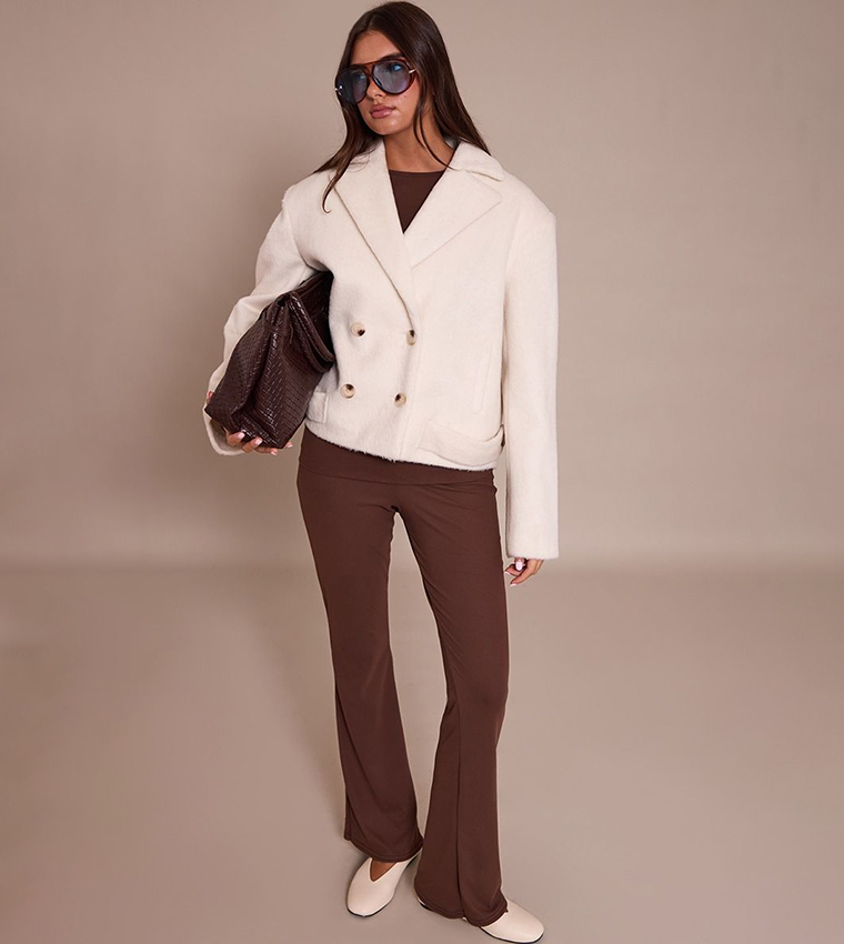 Brushed Wool Cropped Jacket