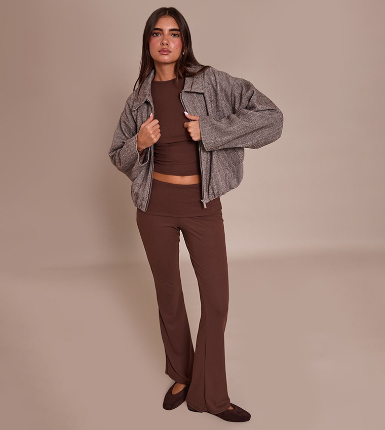 Herringbone Bomber Jacket