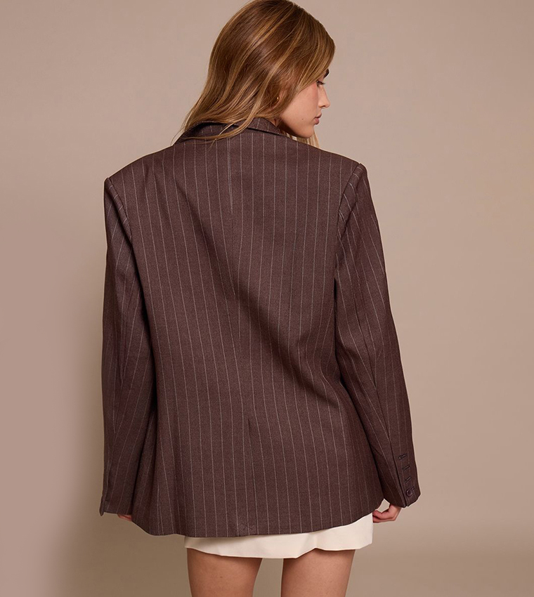 Pinstripe Boyfriend Premium Blazer