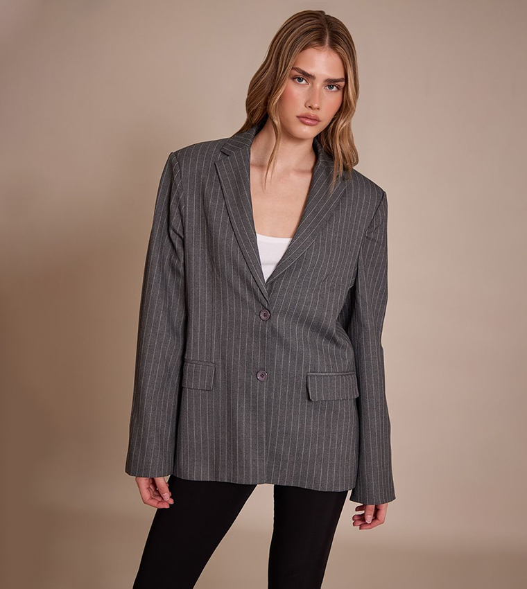 Pinstripe Boyfriend Premium Blazer