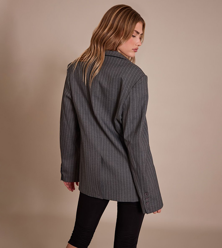 Pinstripe Boyfriend Premium Blazer