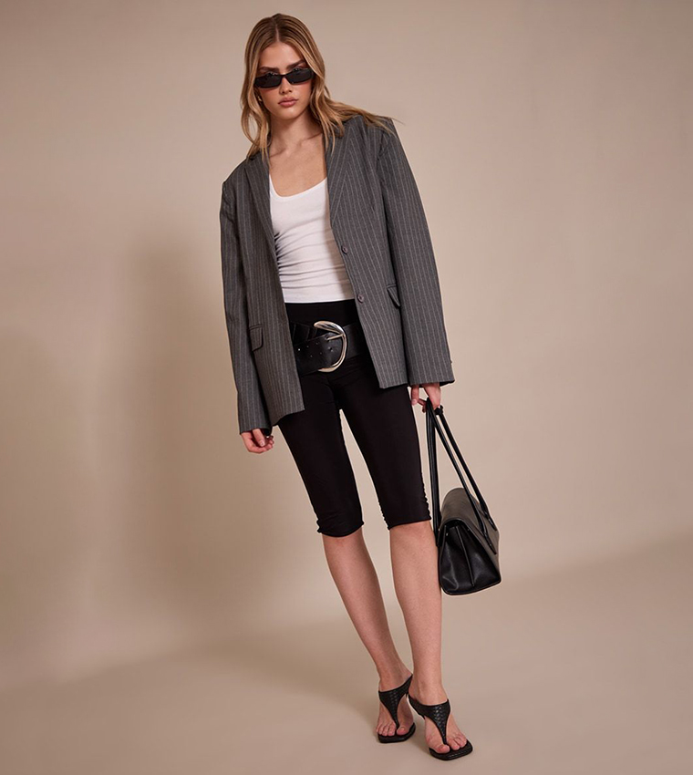 Pinstripe Boyfriend Premium Blazer