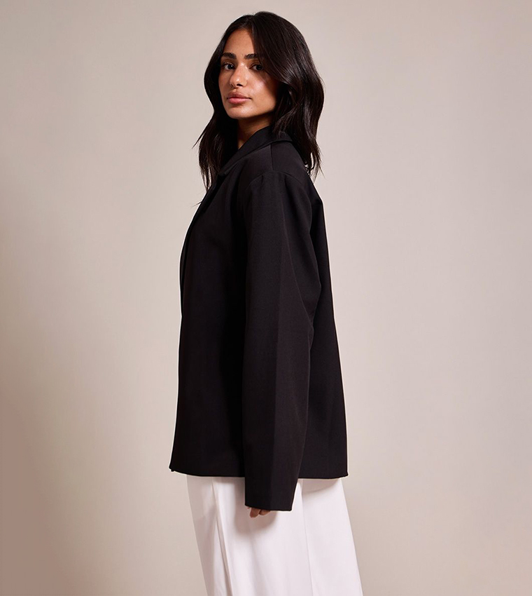 Petite Oversized Crossover Blazer