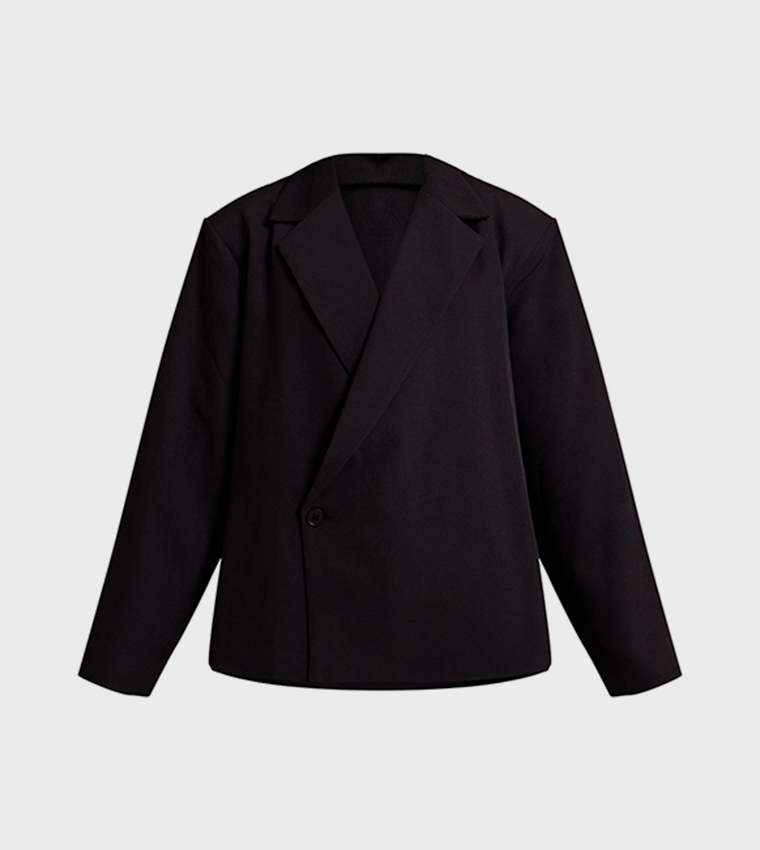 Petite Oversized Crossover Blazer