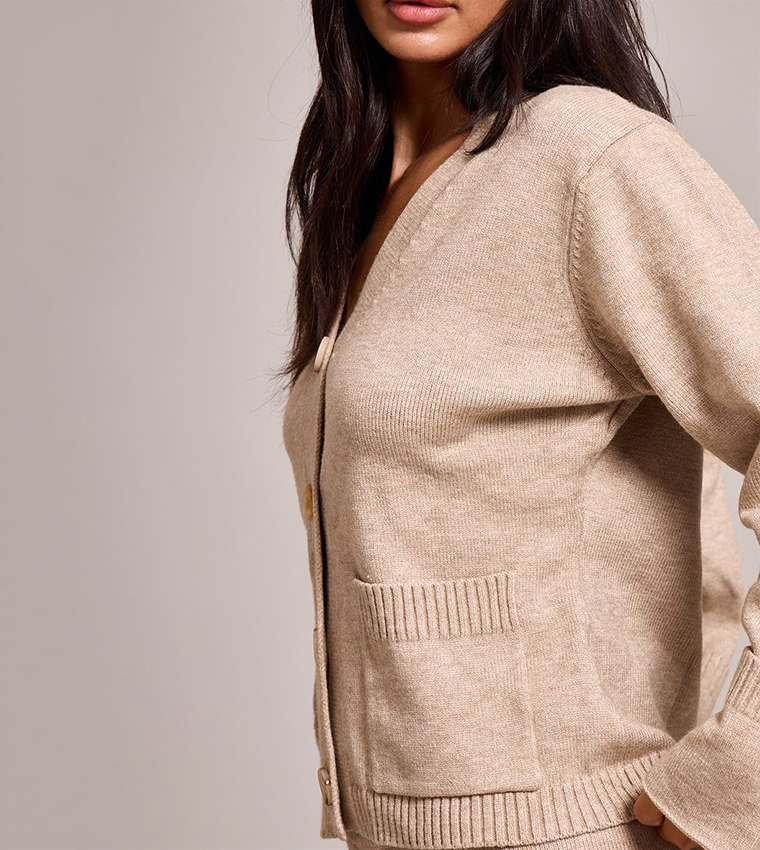 Petite Turn Back Cuff Cardigan