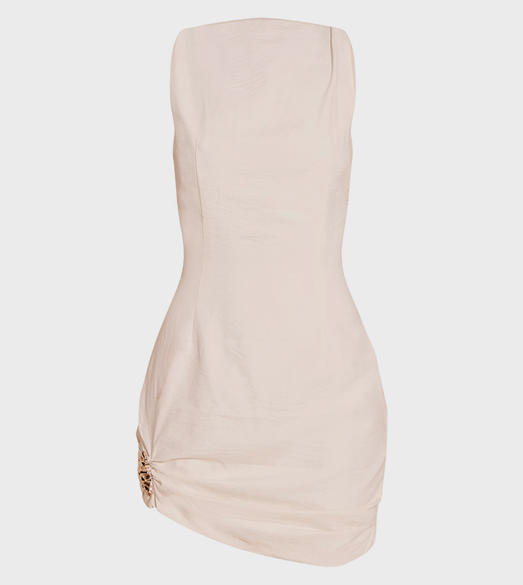 Tall Textured Crew Neck Mini Dress