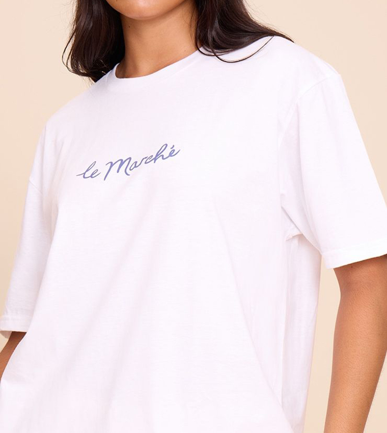 Le Marche Graphic Printed Oversized T-Shirt