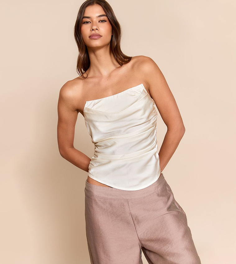 توب كورسيه ساتان بكشكشة 