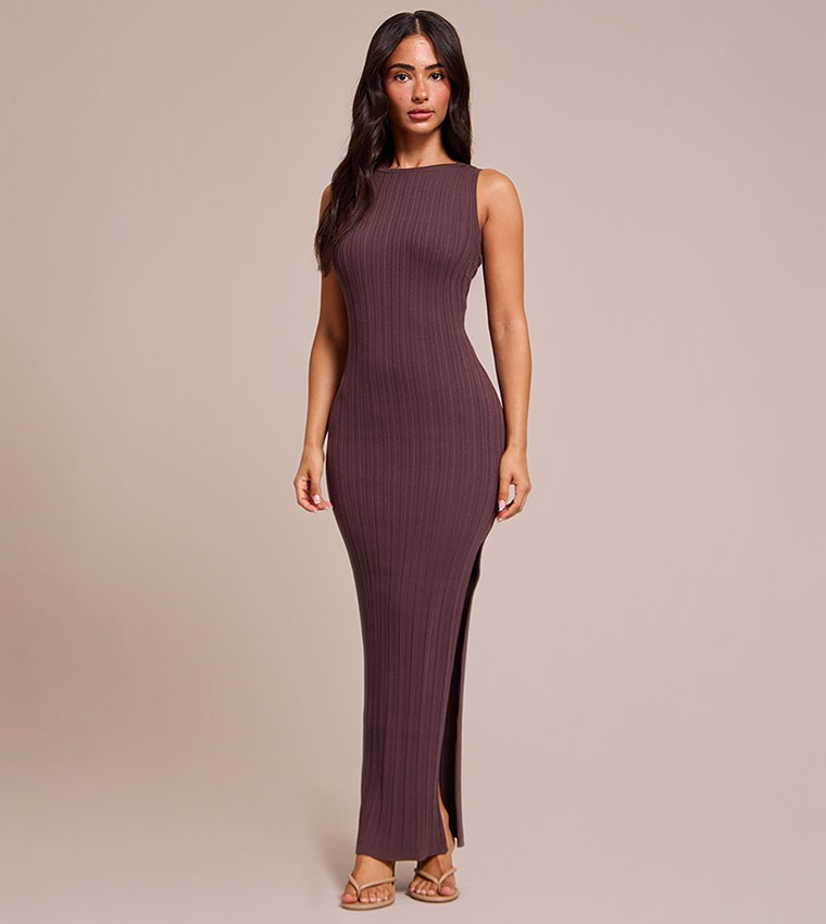 Petite Fine Knit Sleeveless Maxi Dress