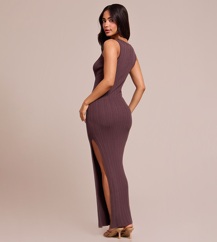 Petite Fine Knit Sleeveless Maxi Dress