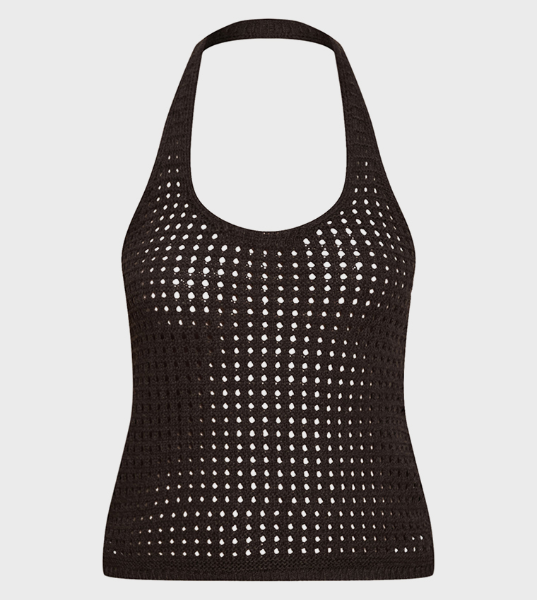 Crochet Halterneck Crop Top