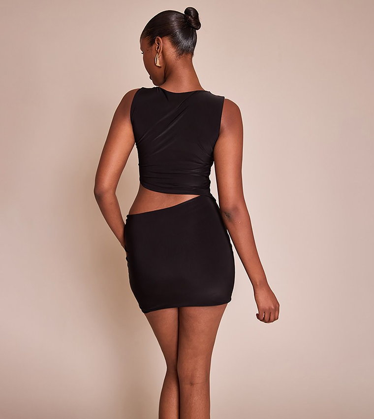 فستان ميني بفتحة 