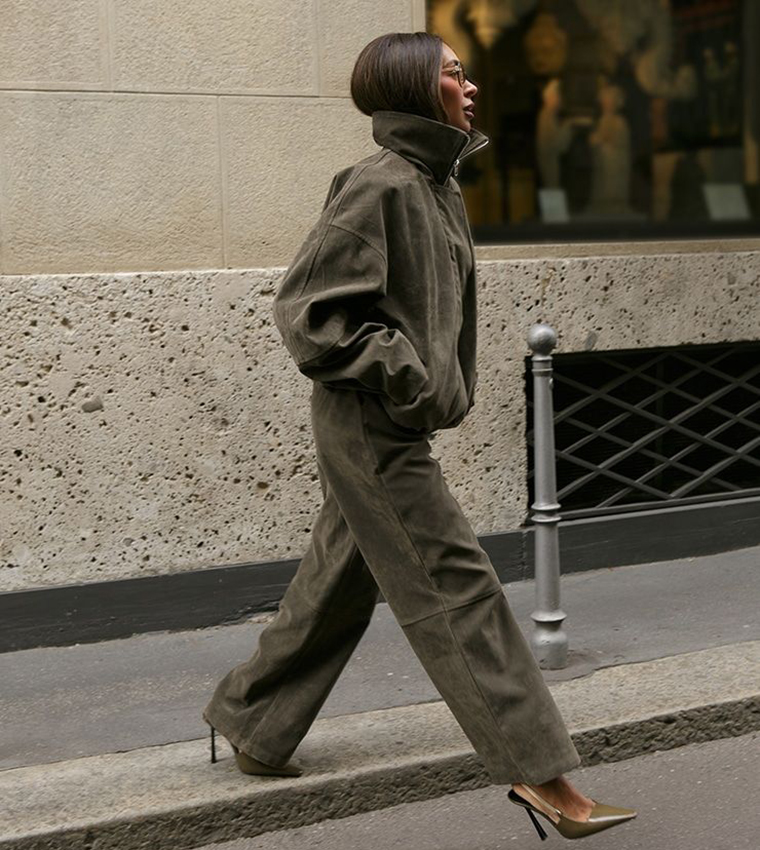 بنطلون شامواه بقصة مستقيمة