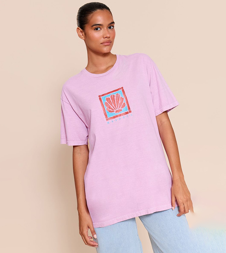 Majorca Shell Graphic Oversized T-Shirt