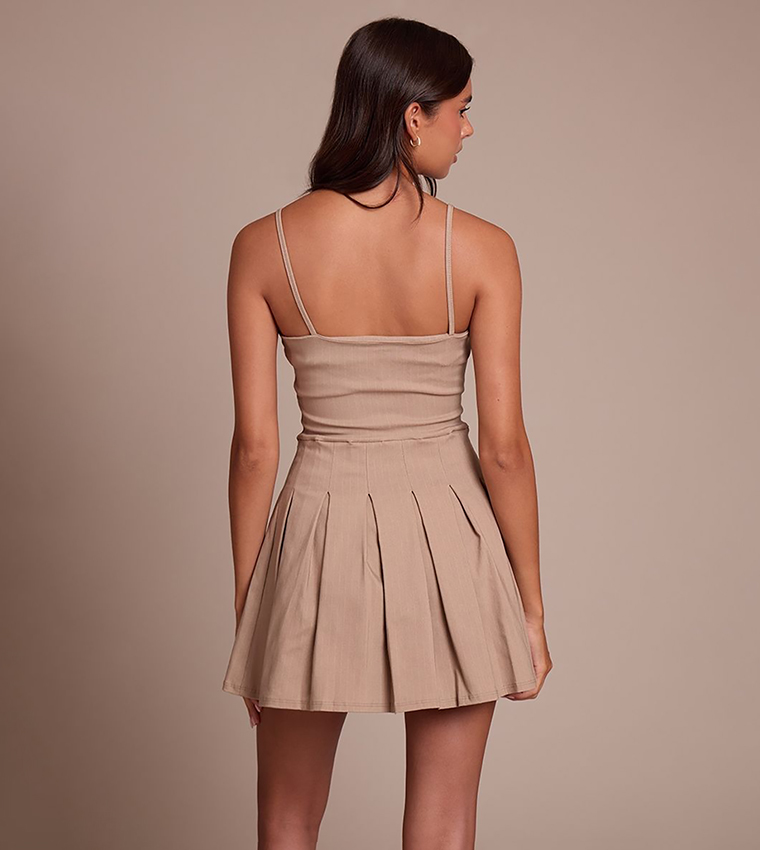 Striped Stretch Strappy Shift Mini Dress