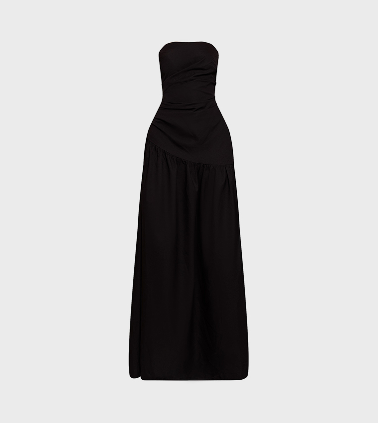 فستان ماكسي سترابلس بكشكشة 