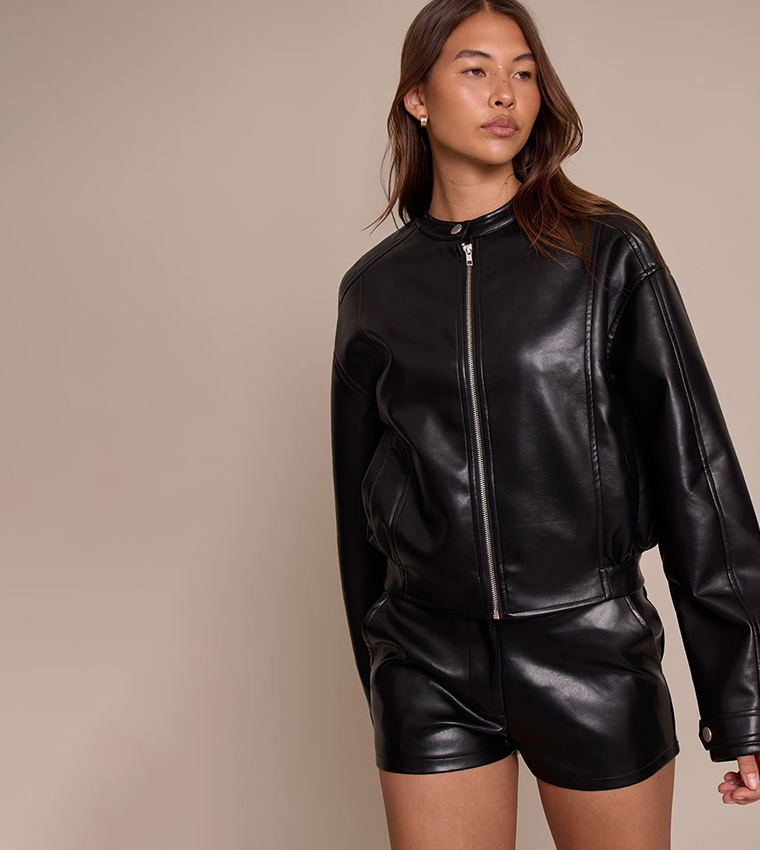 Soft Faux Leather Jacket
