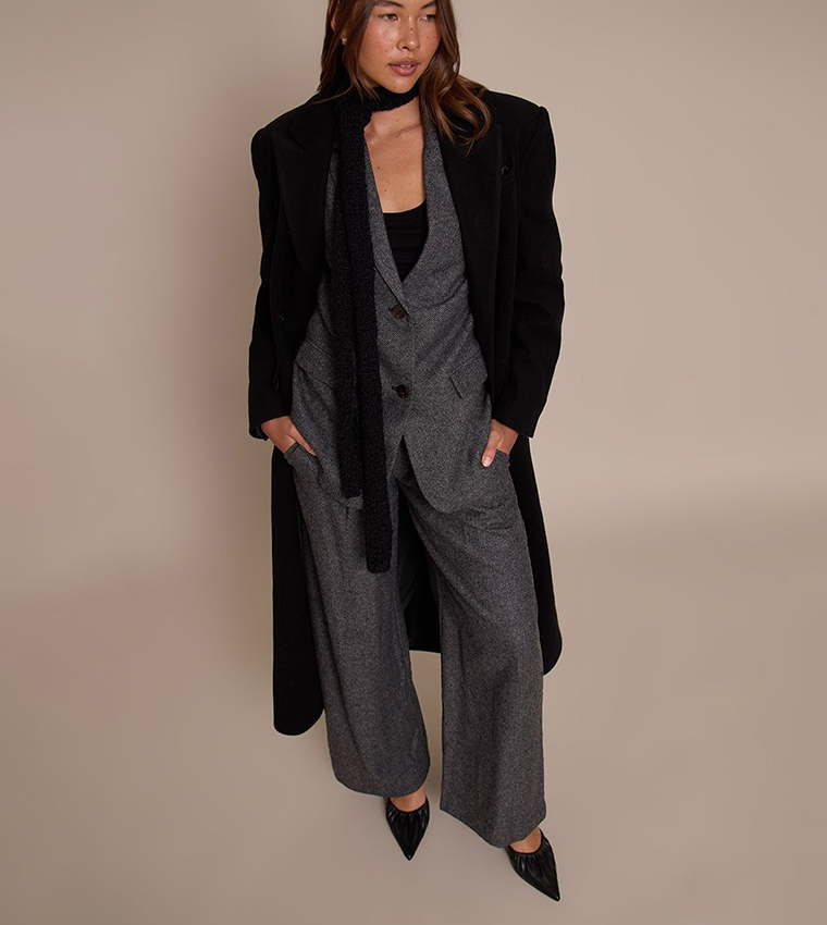 Dogtooth Brushed Tailored Blazer