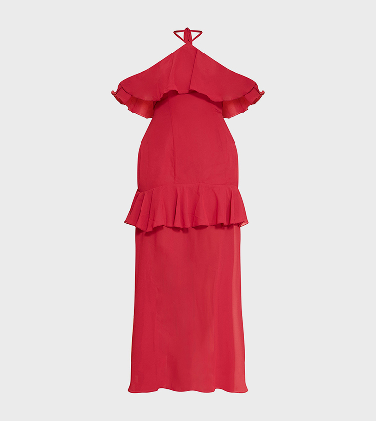 sachin and babi light blue dress Red Tiered Dress