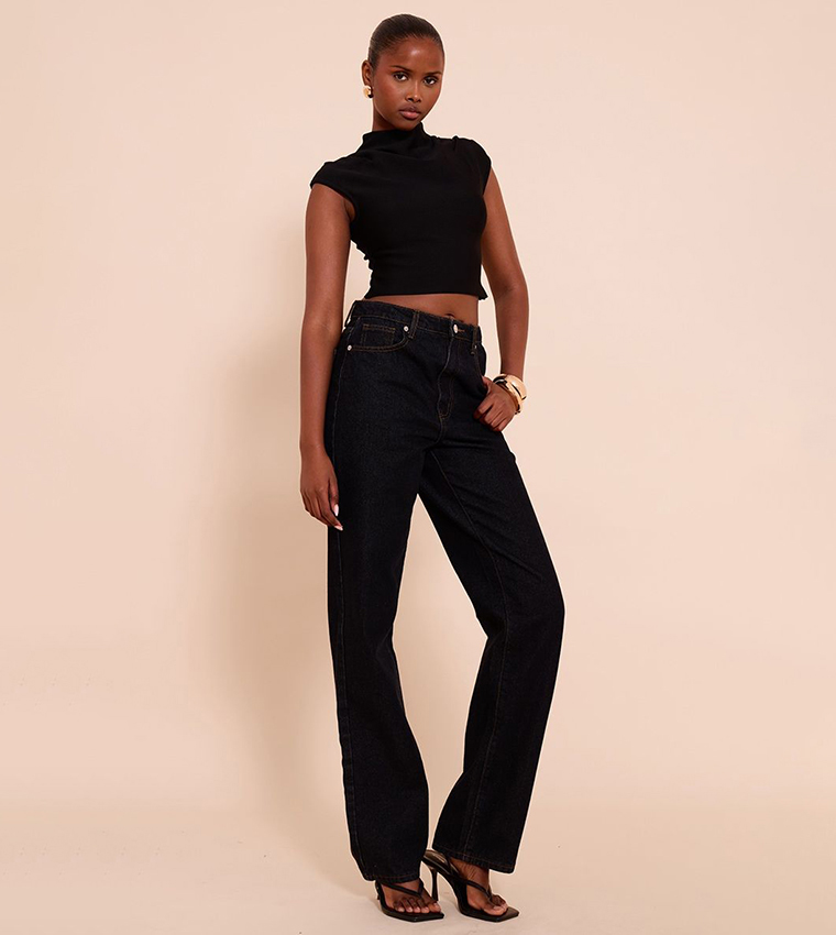 Bandage Pleat Detail Cap Sleeves Top