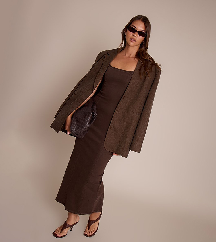 Cami Strap Denim Maxi Dress